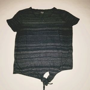 Madewell tie front tee